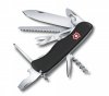 Scyzoryk Victorinox Outrider 0.8513.3 - Do kempingu, 14 funkcji, blokowane ostrze, z piłą i nożyczkami - 111 mm - Czarny